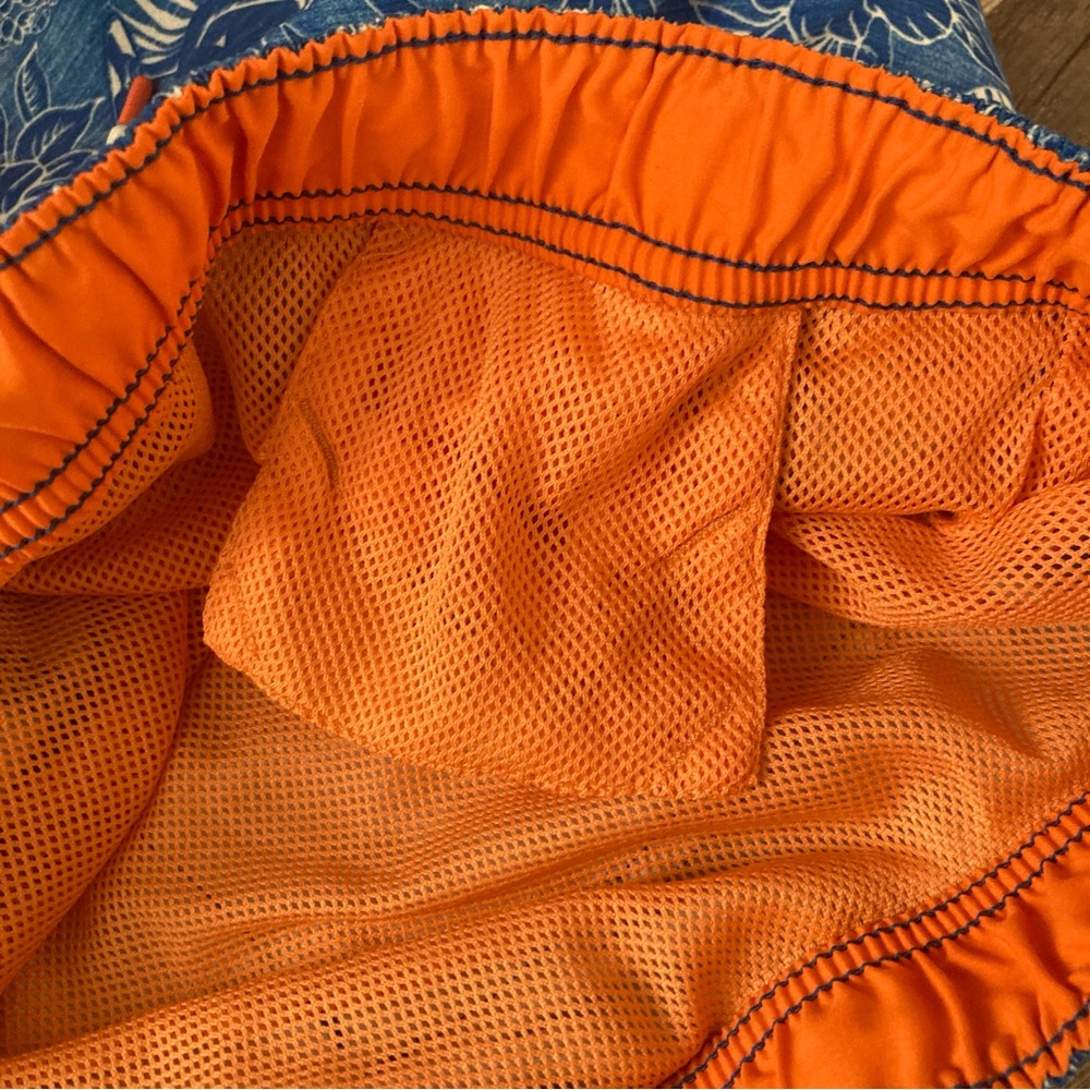 Tommy Bahama Men’s Blue/Orange Swim Trunks Nautical Design Hawaiian Tropical LG - Picture 12 of 13